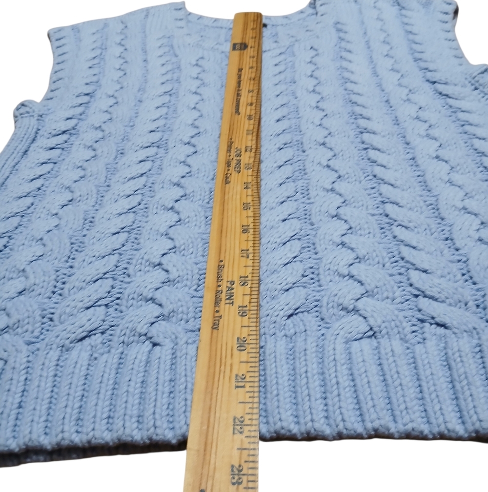 Talbots Women's Size XL Sleeveless Sky Blue Knit Top - Picture 5 of 7